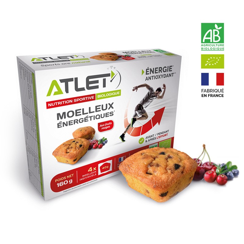 Moelleux energetiques ATLET fruits rouges x 4