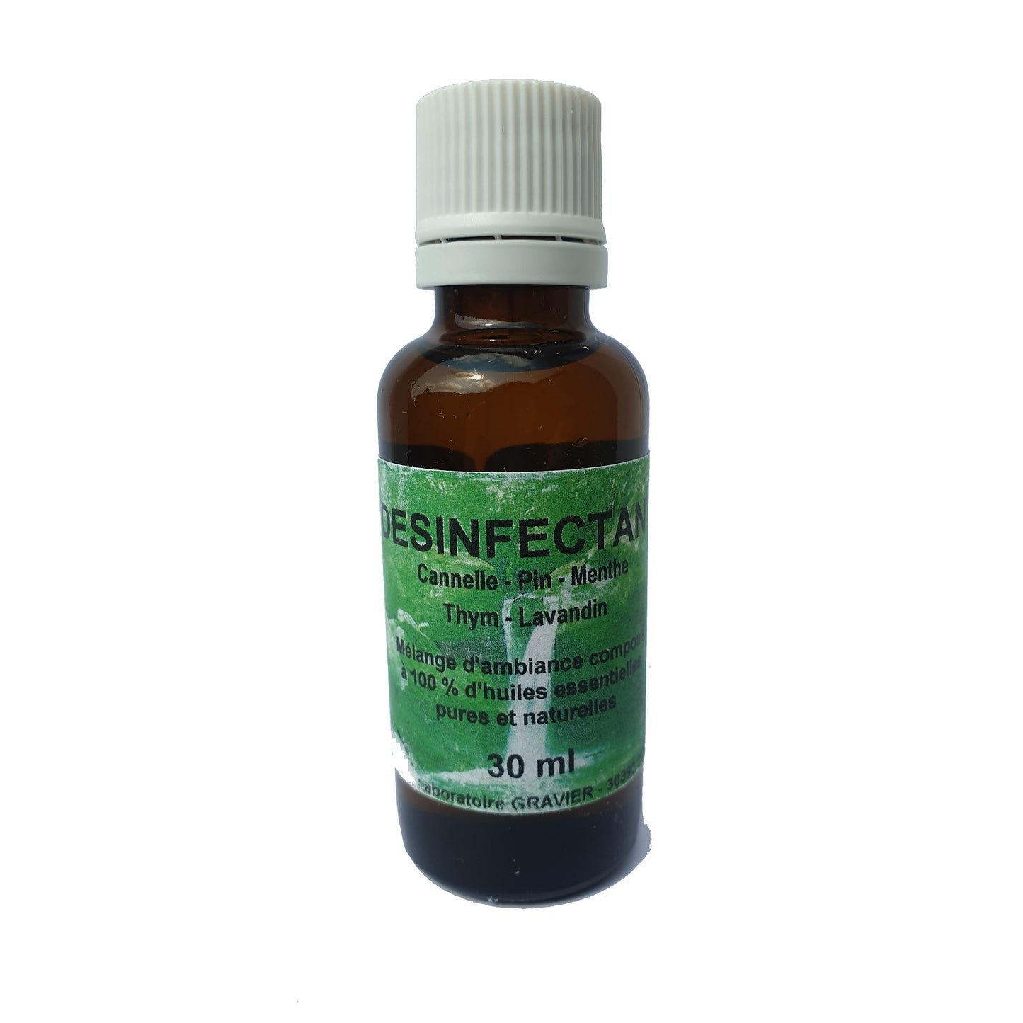 Huile esentielle Bio  Desinfectant Cannelle Pin Menthe Thym Lavandin 30 ml