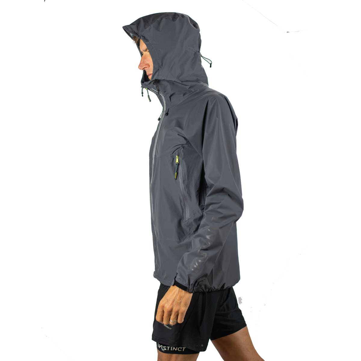 Veste imperméable Homme Instinct  Ultra trail étanche gris