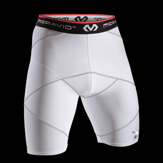 Short de compression Cross Compression pubalgies Mc David blanc