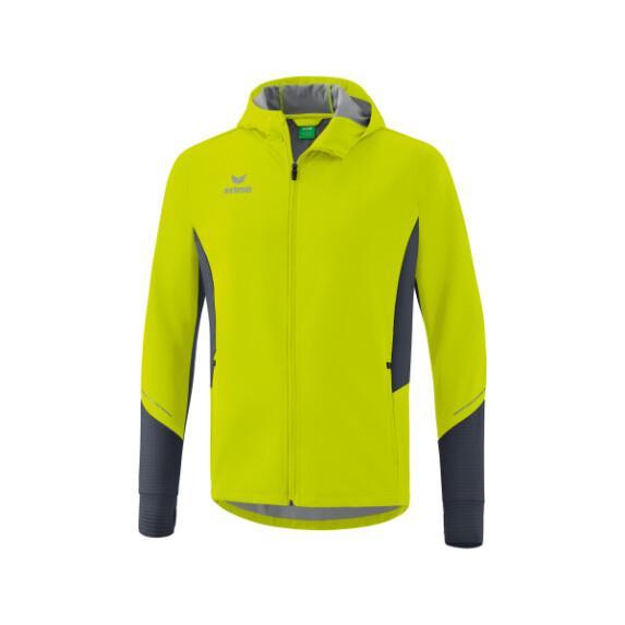 Veste running Racing homme Erima jaune fluo