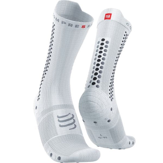 Chaussettes Compressport Pro Racing Socks Bike Blanc