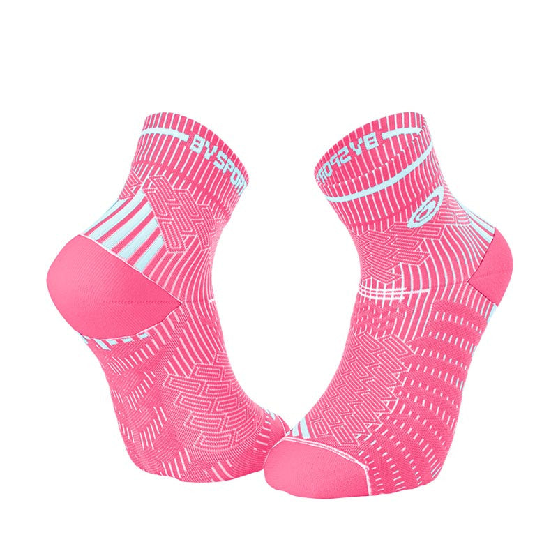 Chaussettes BV Sport Run Marathon rose Fushia et bleu