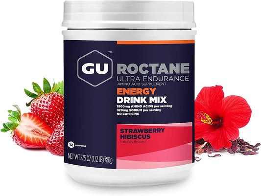 Boisson GU Drink Mix Energy Roctane fraise hibiscus