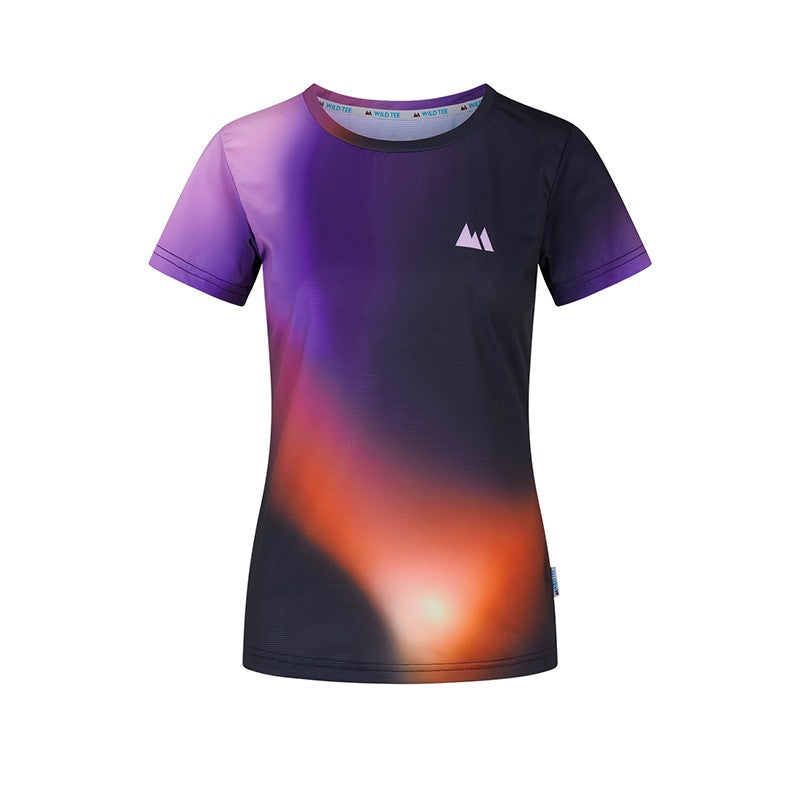 Tee-shirt manches courtes femme Wildtee Gradient violet