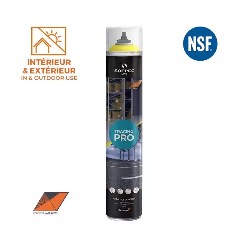 Bombe TRACING PRO Non fluorescent - Utilisation tête en bas TRACING STANDARD