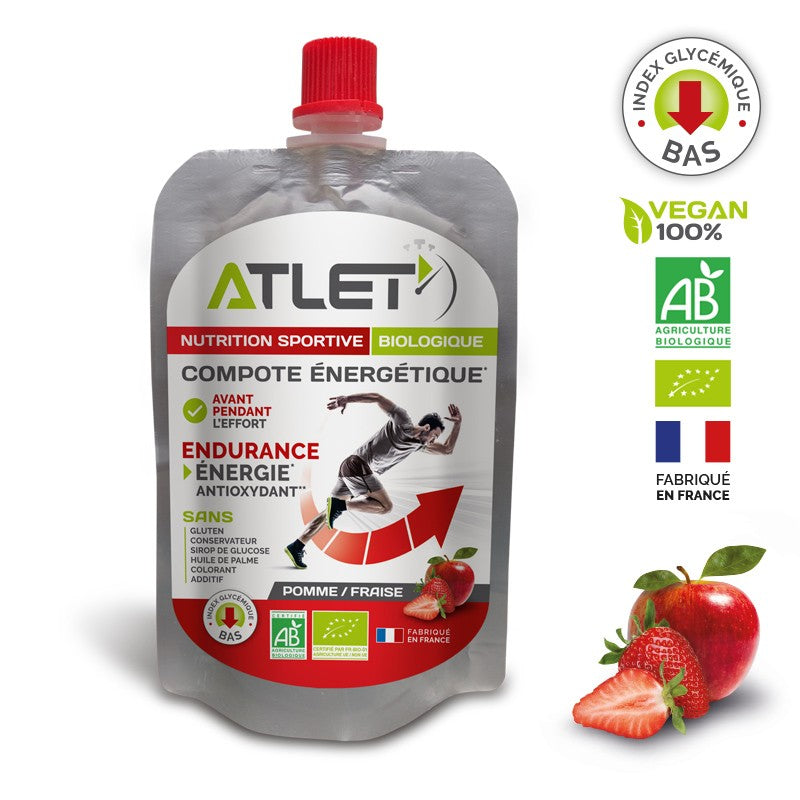 Compote energetique Atlet pomme fraise