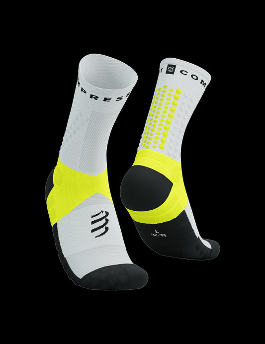 Chaussettes Compressport Ultra Trail Sock noir et jaune fluo