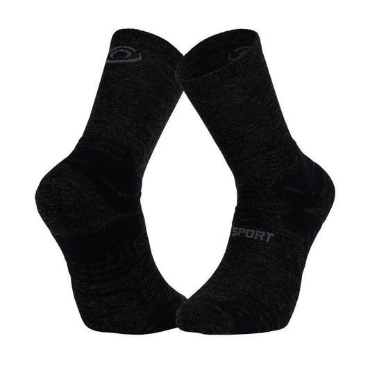 Chaussettes BV Sport Double Merinos Anthracite GR Haute