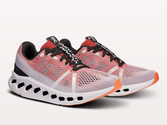 Chaussure Route Cloudsurfer femme ON Running aubrun rose