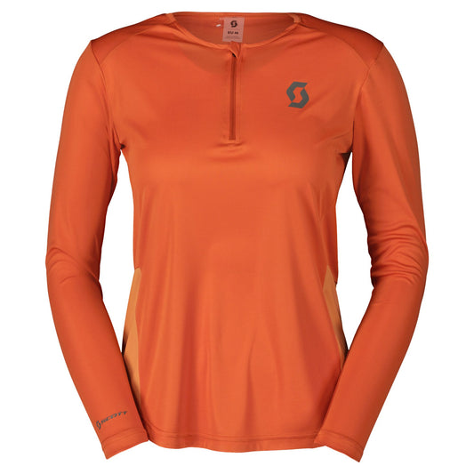 Tee-shirt manches longues femme Scott endurance Tech orange