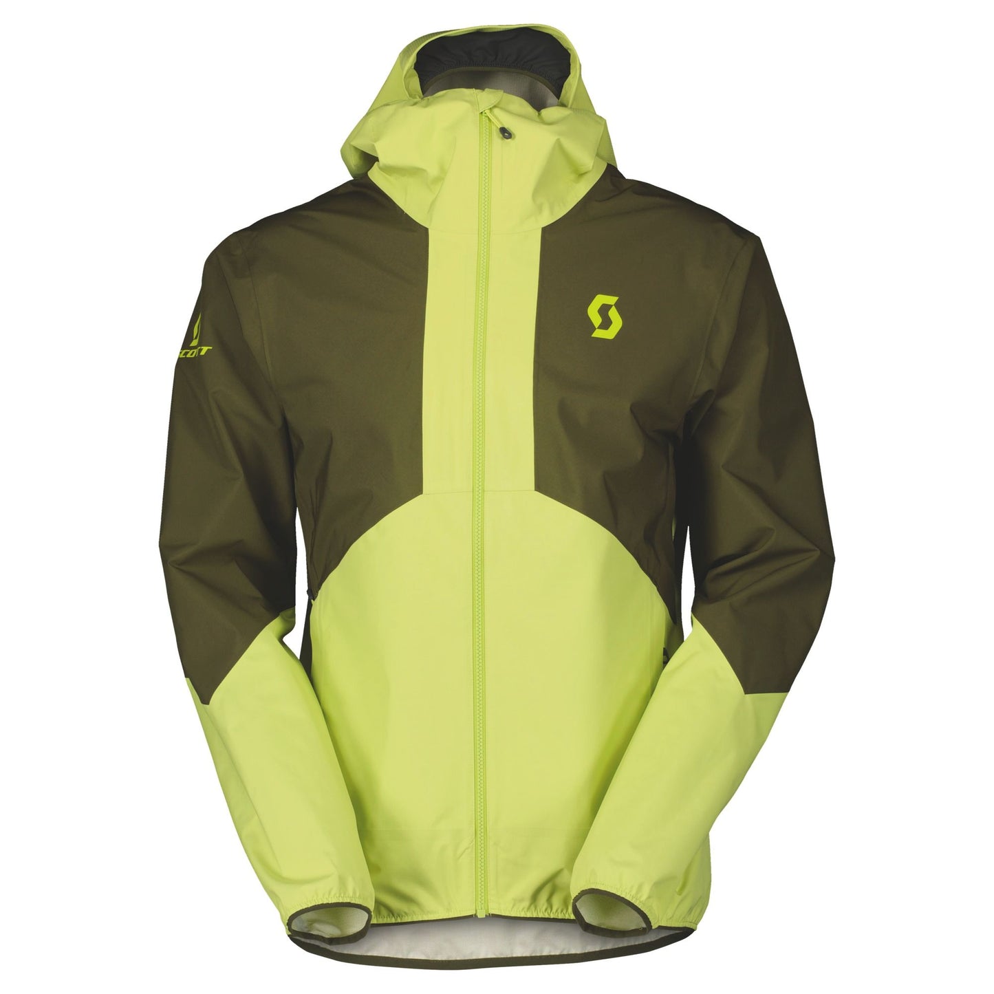 Veste de Pluie imperméable Scott Explorair Light Dryo 2.5L KAKI et Jaune fluo