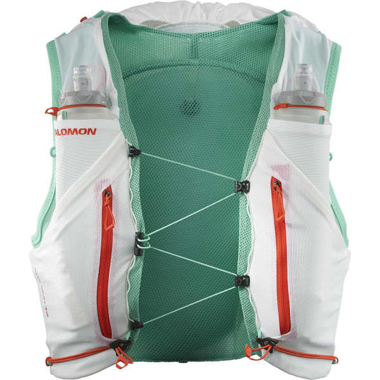 Sac de trail Salomon Adv Skin 12 blanc et vert electrique