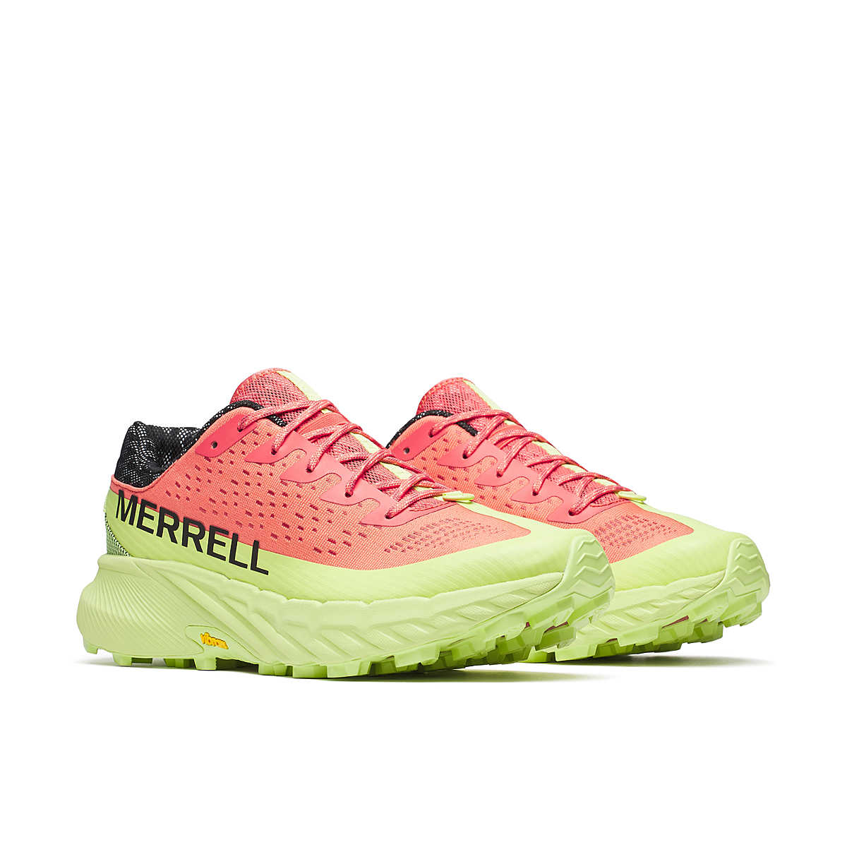 Chaussure de Trail Merrell Agility peak 5 homme corail et jaune fluo