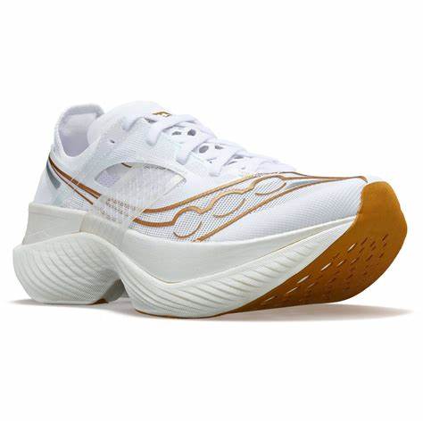 Chaussure Route Endorphin Elite Saucony homme blanc