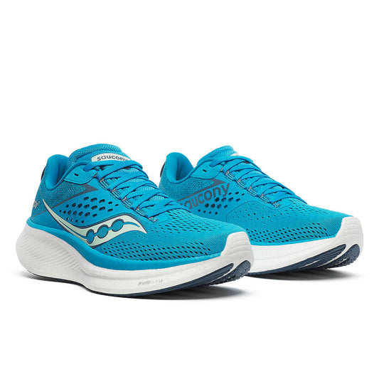 Chaussure de Route Saucony femme Ride 17 bleu mirage