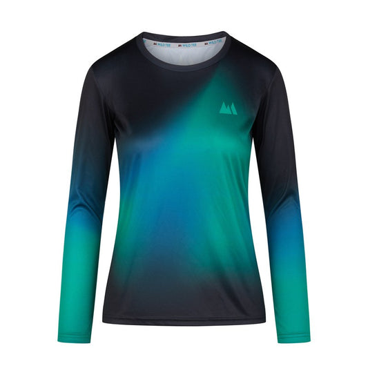 Tee-shirt manches longues femme  Wildtee Gradient vert