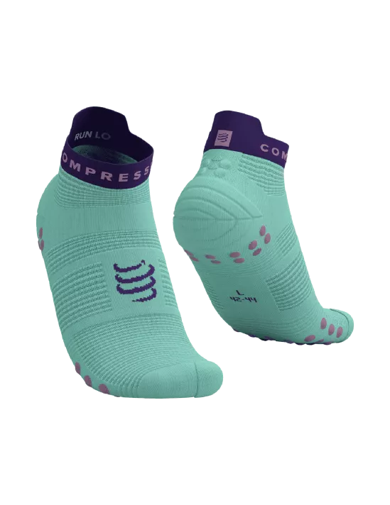 Chaussettes Compressport Pro Racing Socks v4.0 Bleu Violet hauteur low