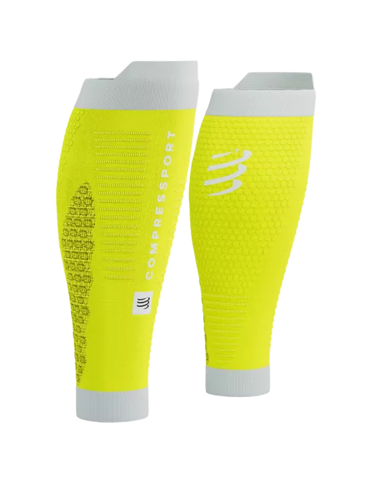 Manchons de compression mollet Compressport R2 3.0 jaune fluo