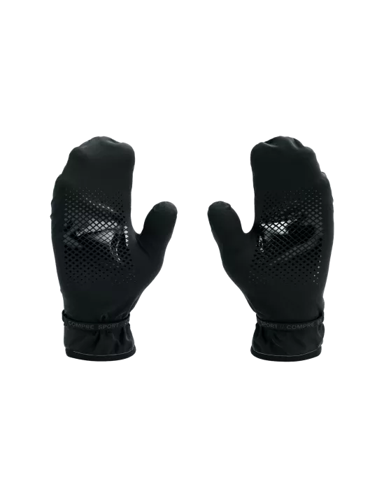 Gants mitaines hurricane Etanches Compressport noir