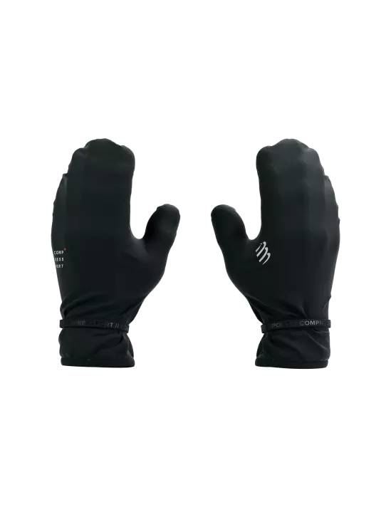 Gants mitaines hurricane Etanches Compressport noir