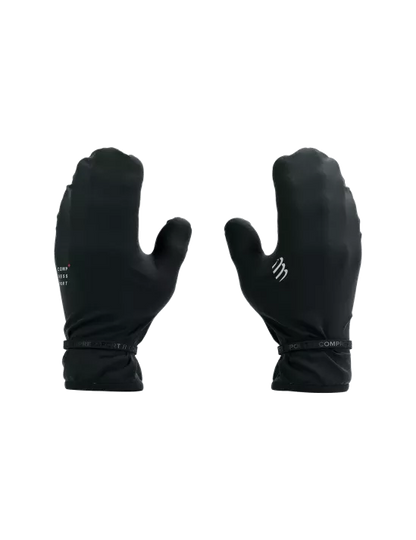 Gants mitaines hurricane Etanches Compressport noir